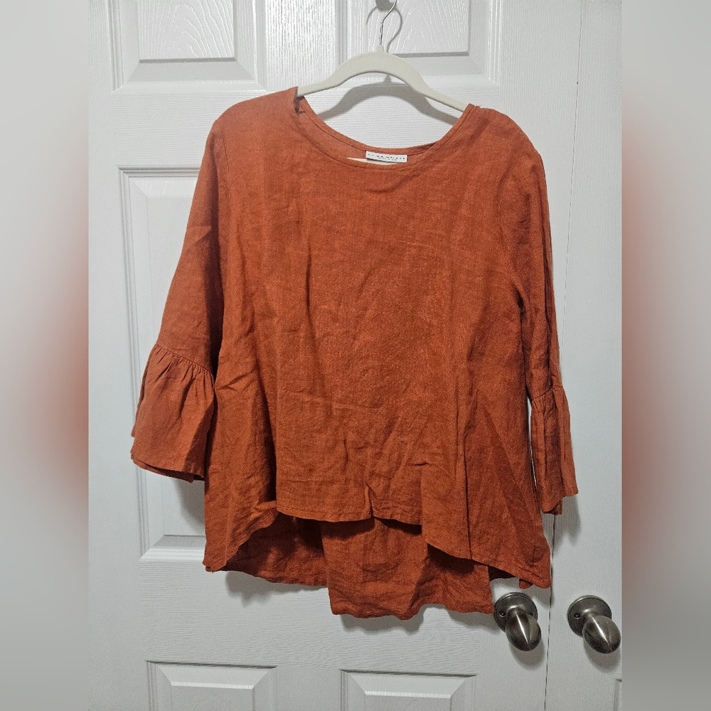 Bryn Walker 100% Linen Top M